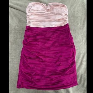 EXPRESS strapless dress pink
